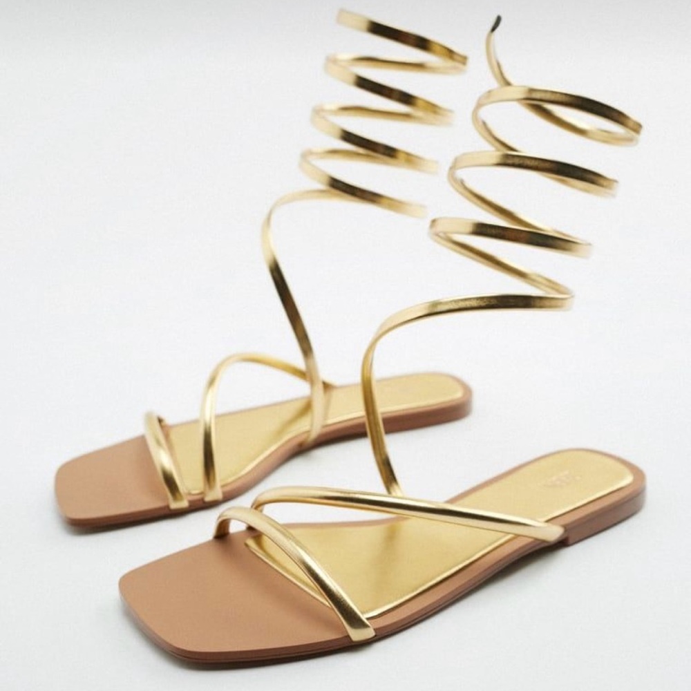 Zara spiral flat sandals